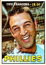 1967 Topps Baseball Cards      443     Tito Francona